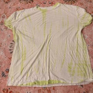 White & Yellow Colsie Tie Dye Shirt